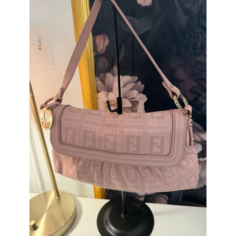 Fendi Leather Pink Peforated Chefs Bag - Pristine - Picture 5 of 8